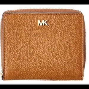 Michael Kors Leather Medium Zip Around Snap Wallet